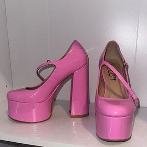 Lemon Drop Women’s Pink Platform Heels